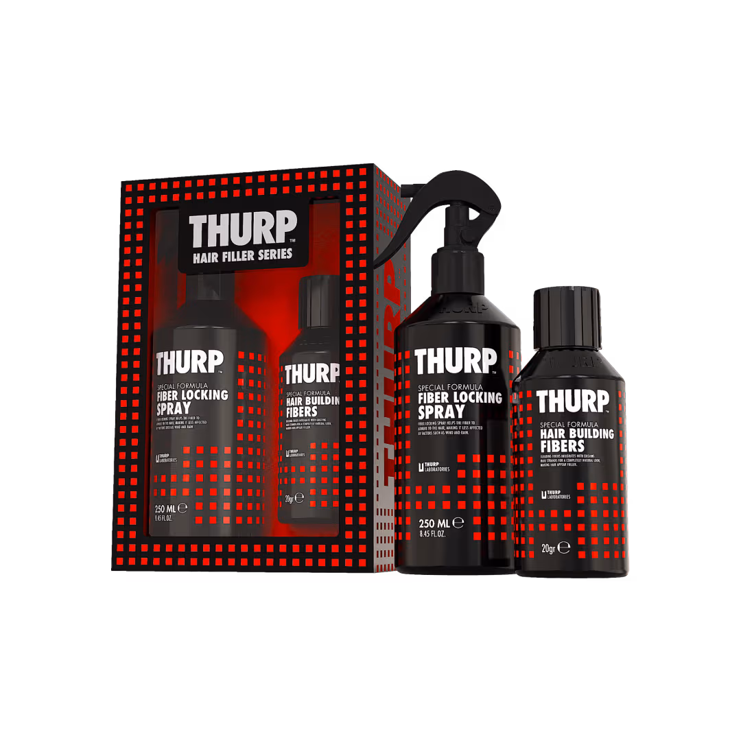 Thurp Hair Building Fibers & Fiber Locking Spray Set